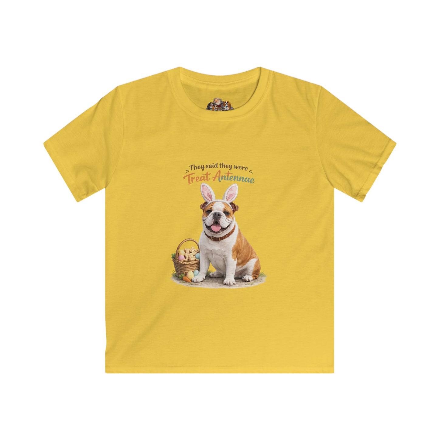 Bulldog Treat Antennae™ — Youth Dog Lover Tee