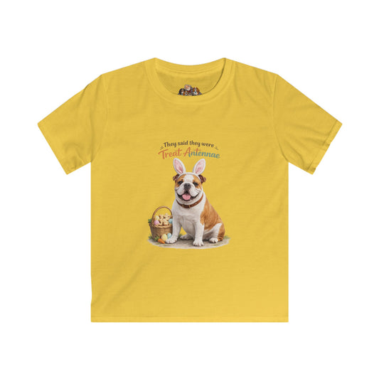 Bulldog Treat Antennae™ — Youth Dog Lover Tee