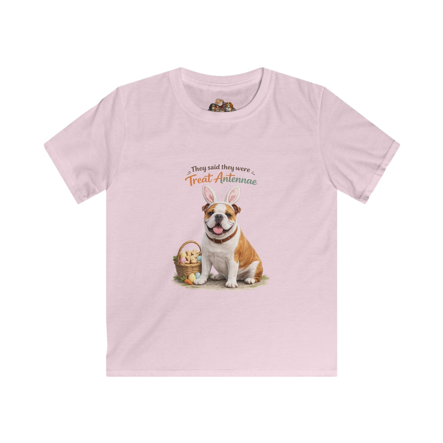 Bulldog Treat Antennae™ — Youth Dog Lover Tee