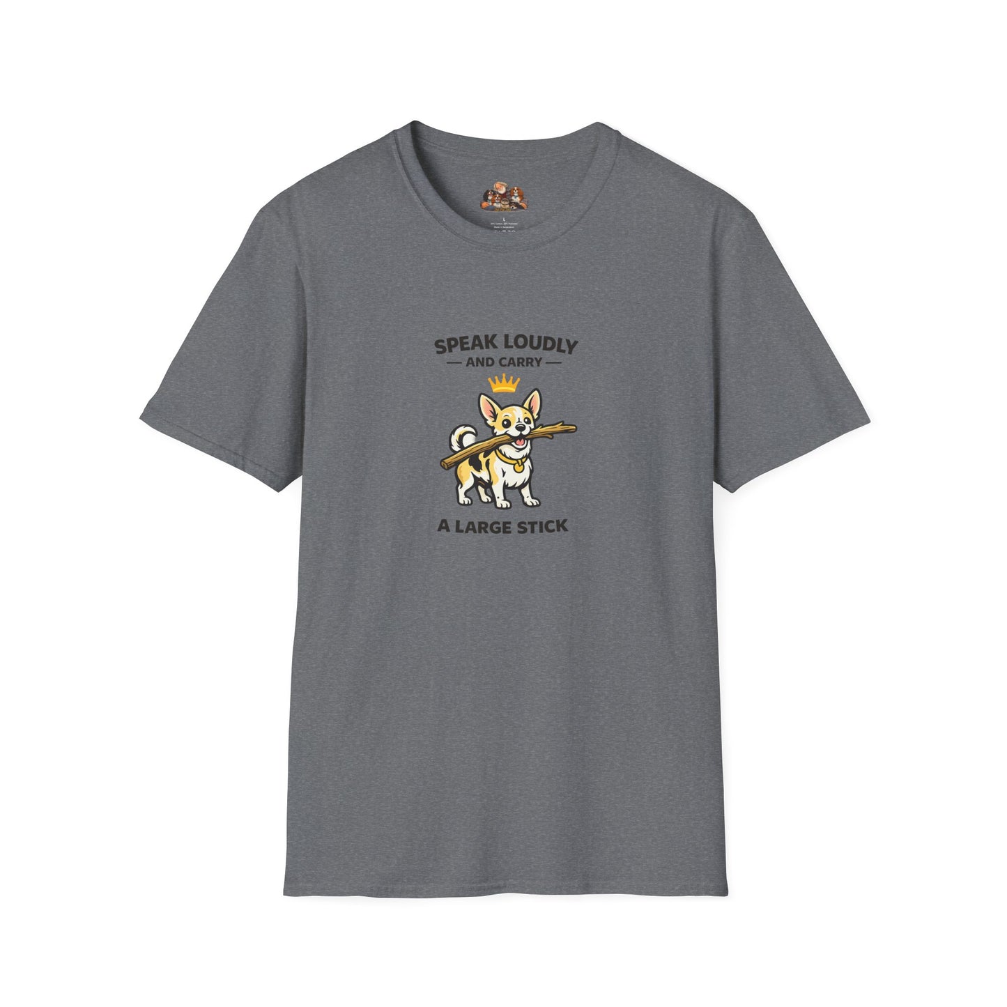 Speak Loudly And Carry A Large Stick  — Soft-Color Minimalist Family Collection For Adult Dog Lovers