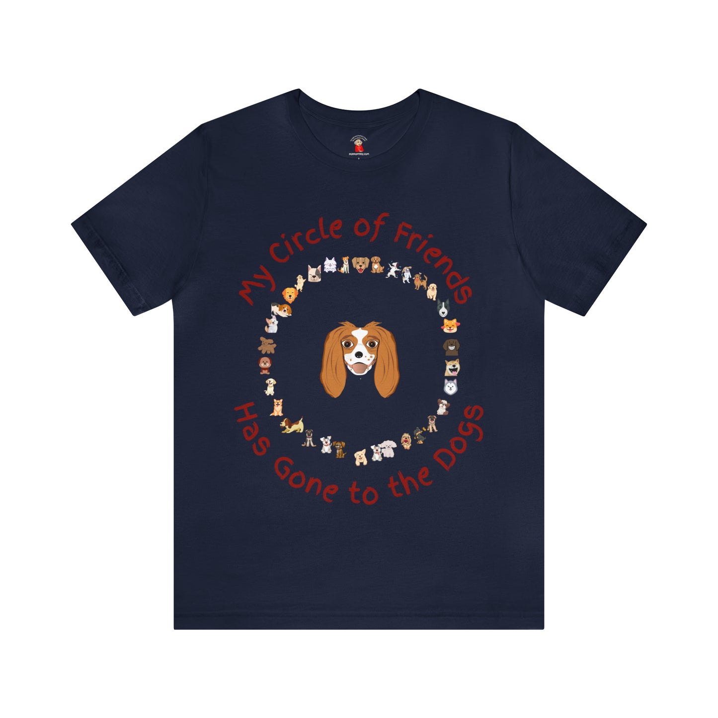 Barney’s Circle of Friends Has Gone to the Dogs! Unisex Jersey Short Sleeve Tee