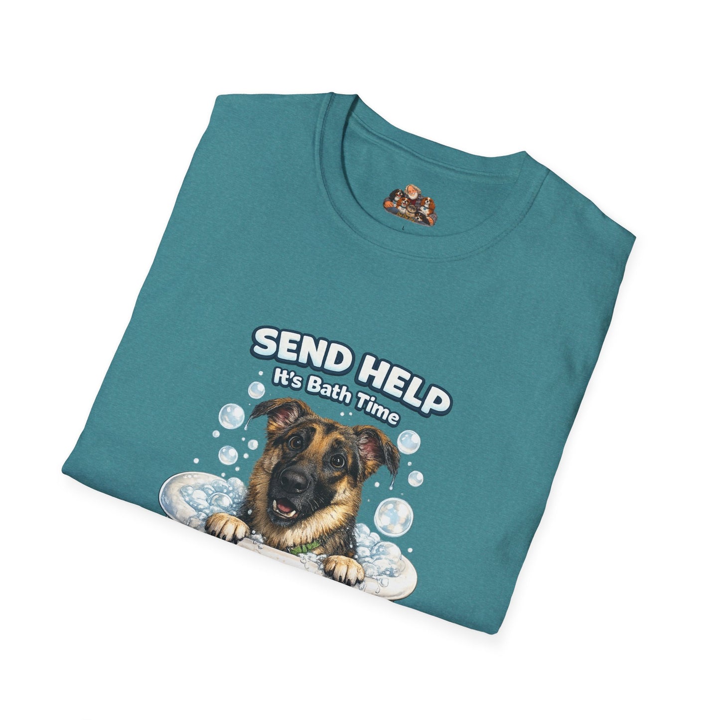 Send Help It's Bath Time – Personalized Dog Spa T-Shirt – Paw Spa Days Remembered