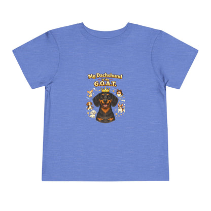 Let your toddler show their pride -- "My Dachshund is the G.O.A.T." – Toddler T-Shirt