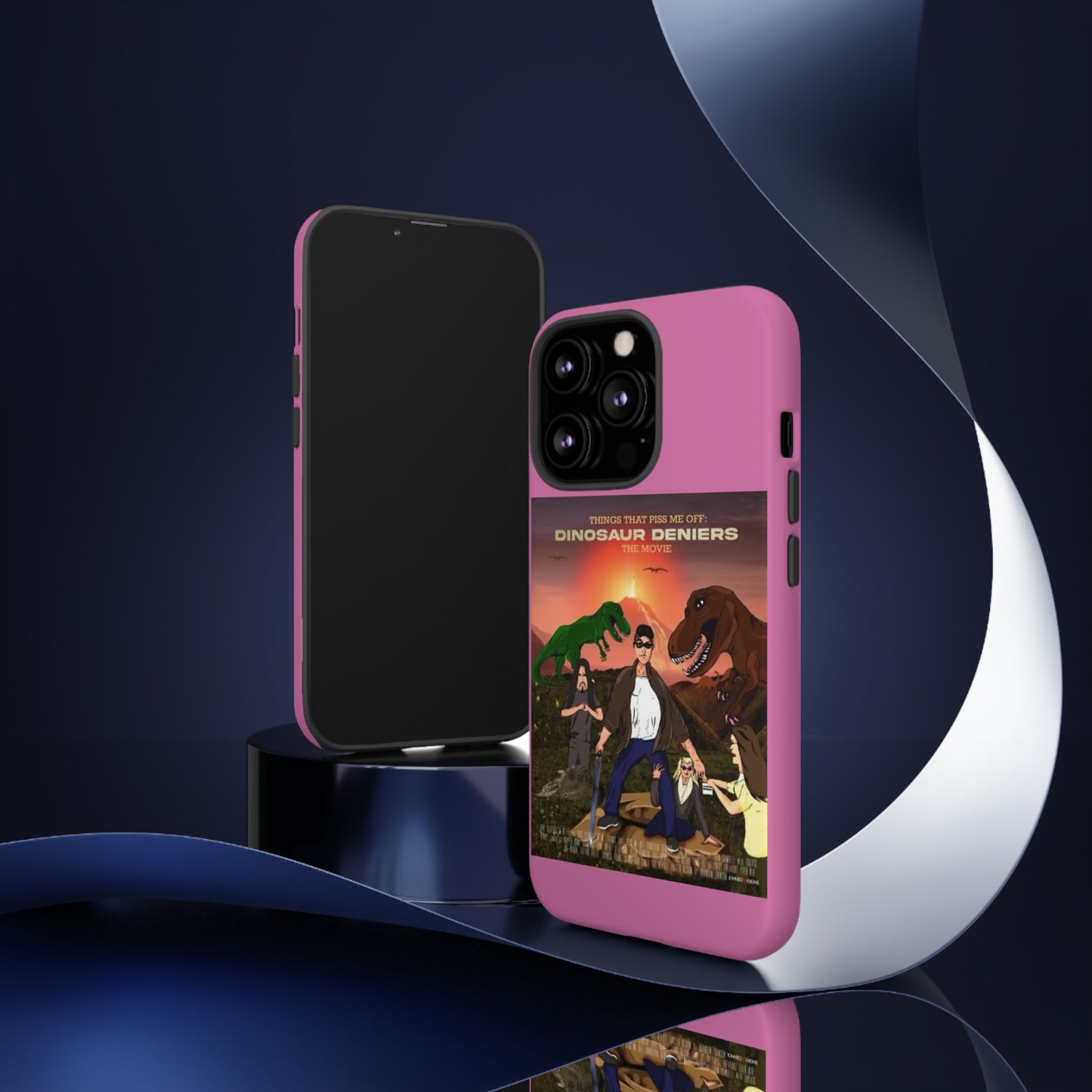 Dinosaur Deniers: The Movie Tough Phone Case (light pink)