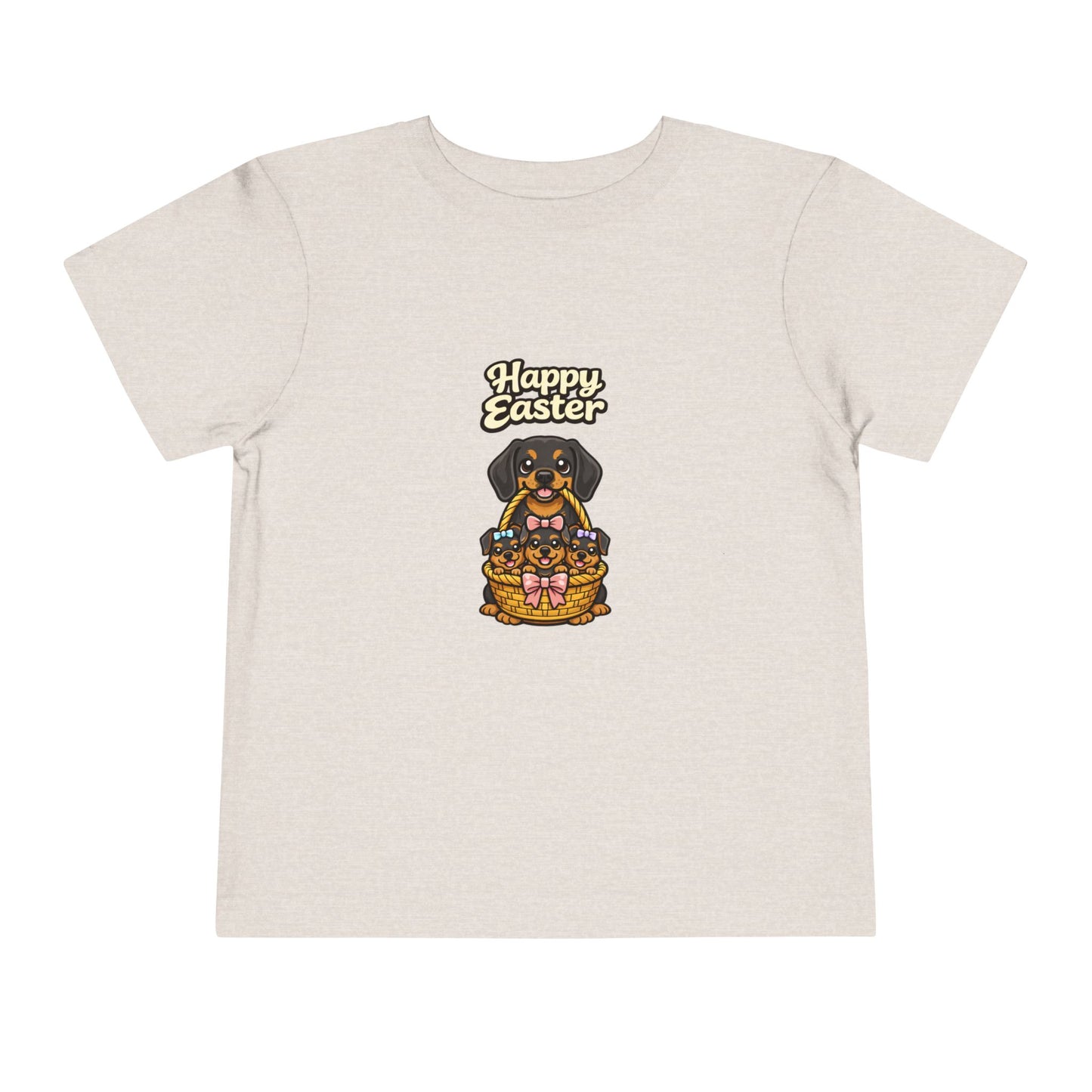 Dachshund Family Happy Easter -- Toddler Dog Lover Tee