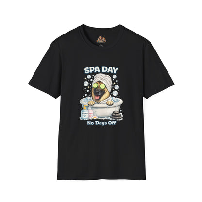 Spa Day No Days Off – Personalized Dog Spa T-Shirt – Paw Spa Days Remembered