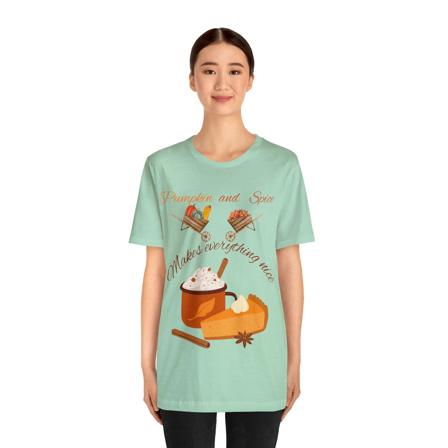 Pumpkin and Spice Makes Everything Nice Unisex Jersey Short Sleeve Tee