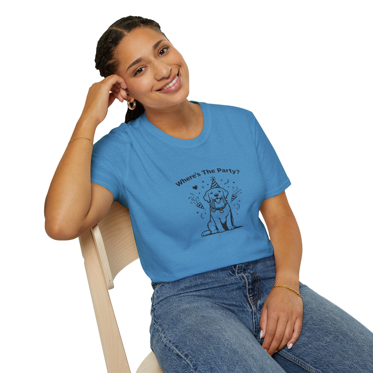 Where's The Party?  —  Black And White Minimalist Family Collection For Adult Dog Lovers