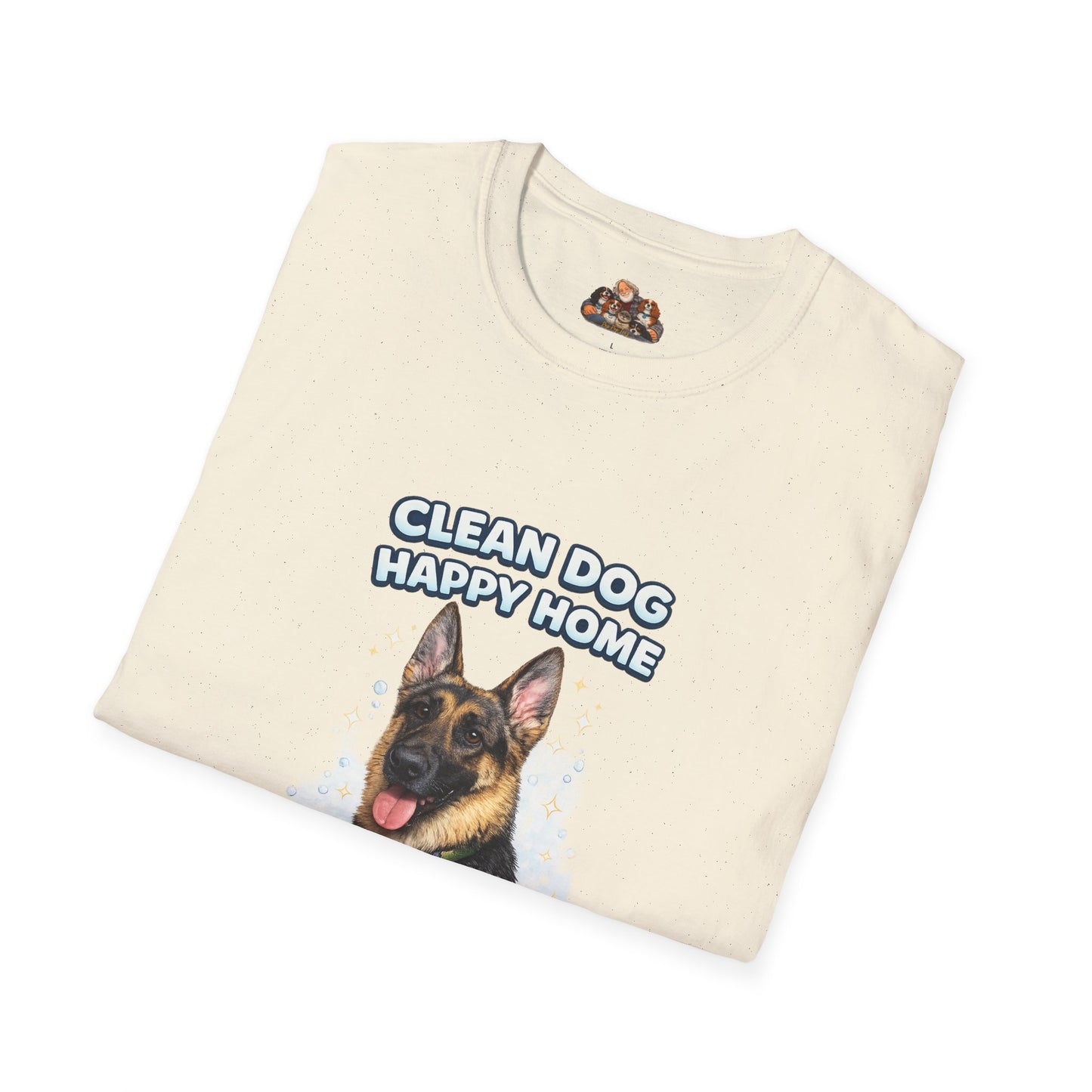 Clean Dog Happy Home – Personalized Dog Spa T-Shirt – Paw Spa Days Remembered