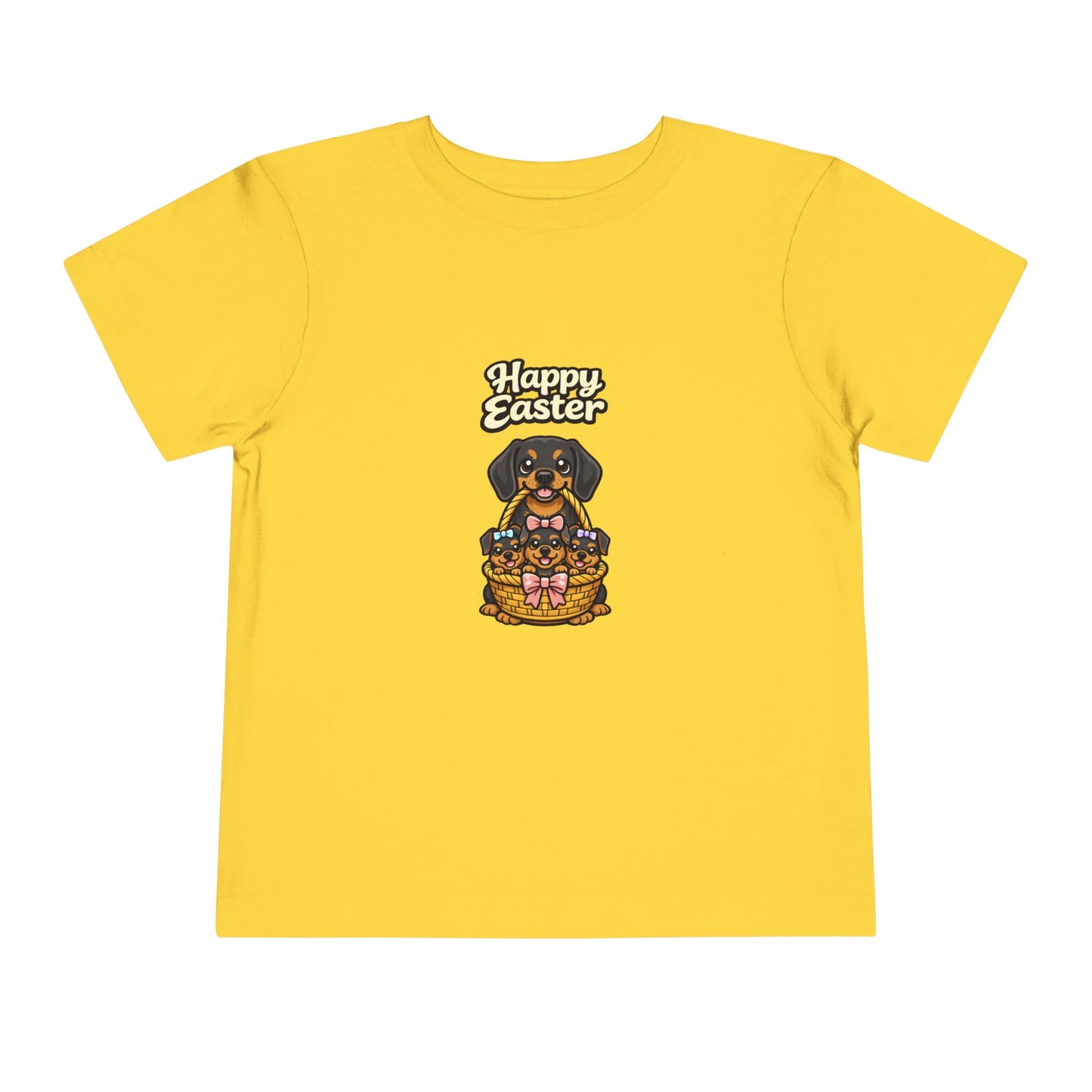 Dachshund Family Happy Easter -- Toddler Dog Lover Tee