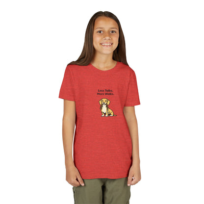 Less Talks. More Walks. -- Youth Dog Lover Tee