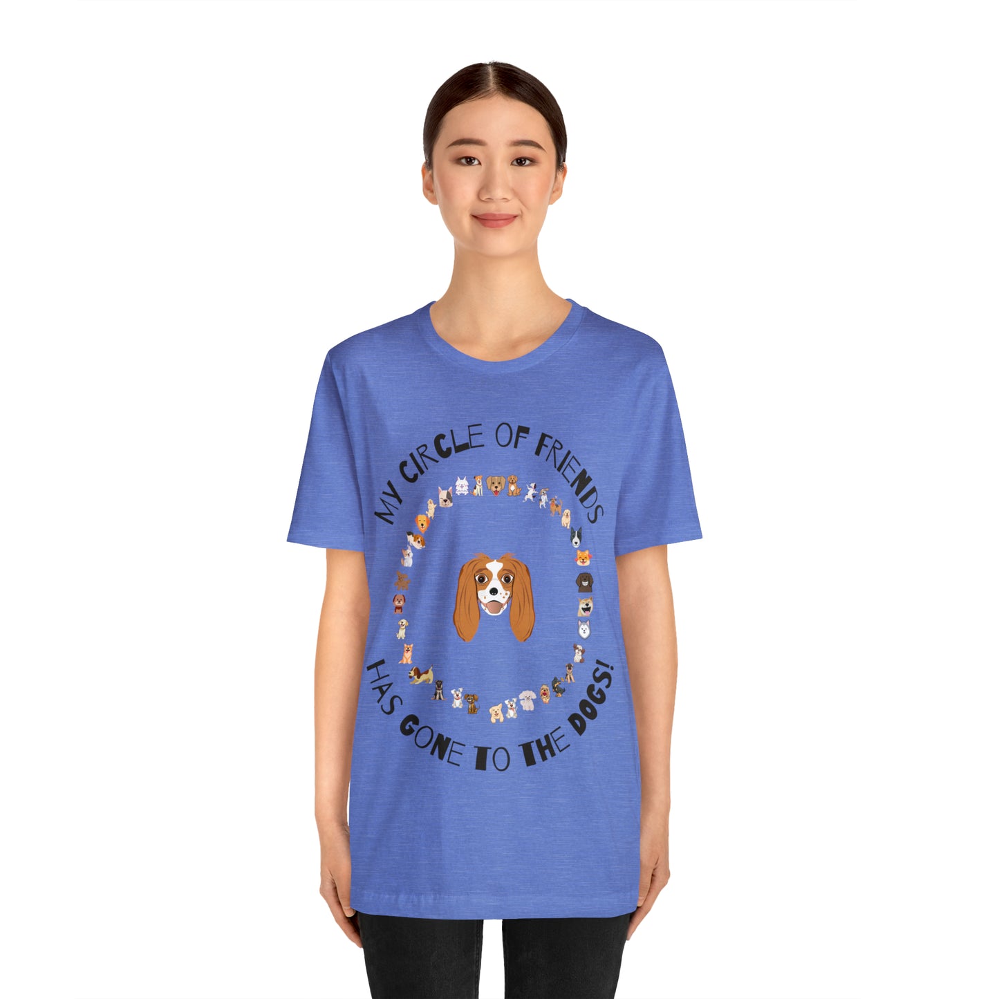 PopPop Original Design Barney’s Circle Of Friends Has Gone To The DOGS! Unisex Jersey Short Sleeve Tee