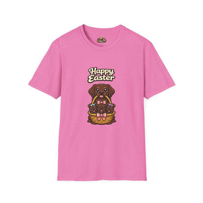 Chocolate Labrador Family "Happy Easter"