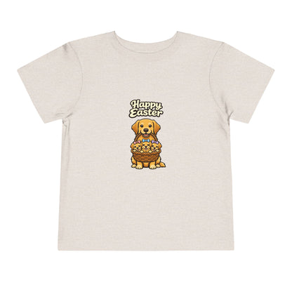 Golden Retriever Family Happy Easter -- Toddler Dog Lover Tee