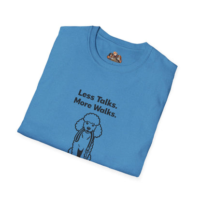 Poodle Less Talks. More Walks.  —  Black And White Minimalist Family Collection For Adult Dog Lovers