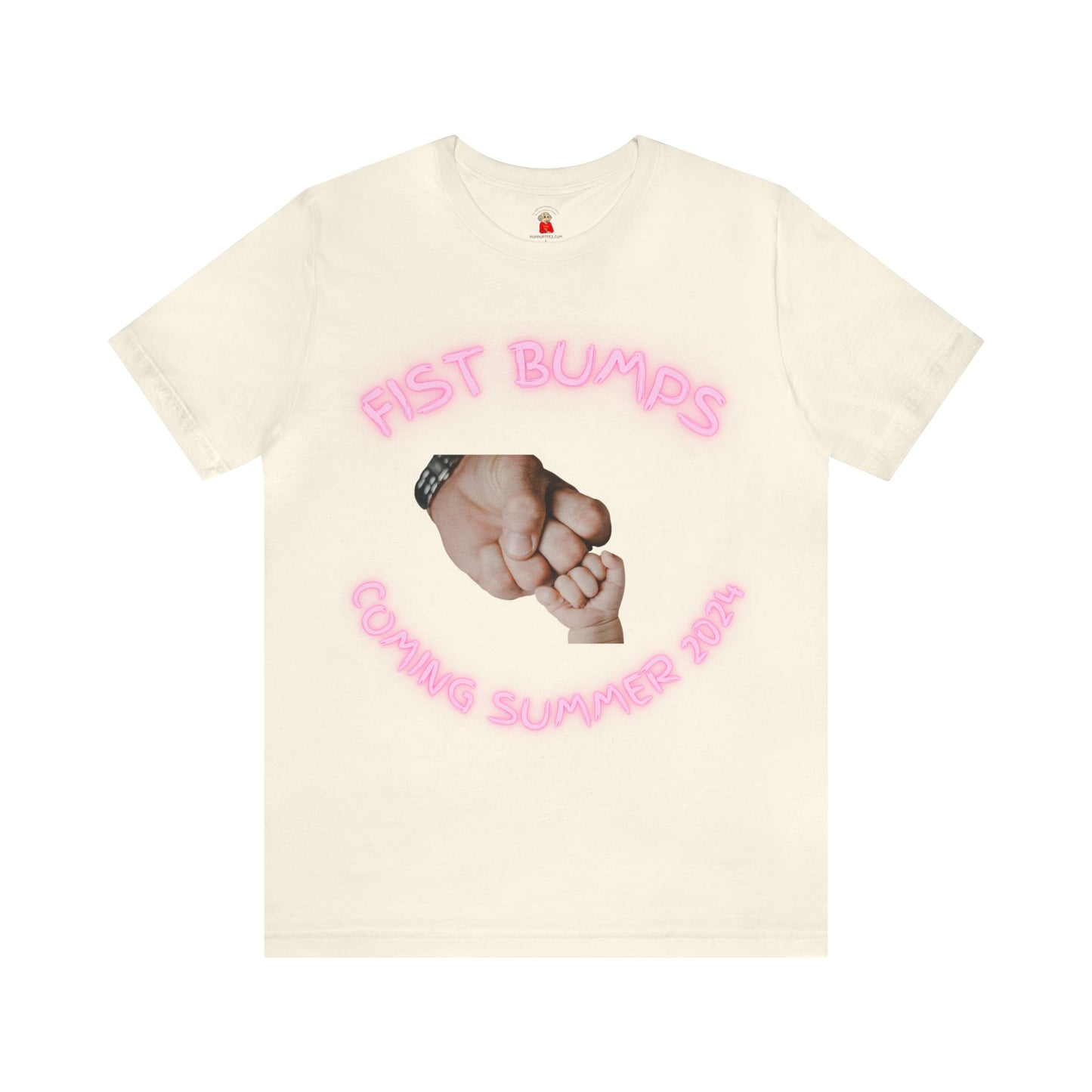 Baby Girl Pink Fist Bumps Coming Summer 2024 Unisex Jersey Short Sleeve Tee