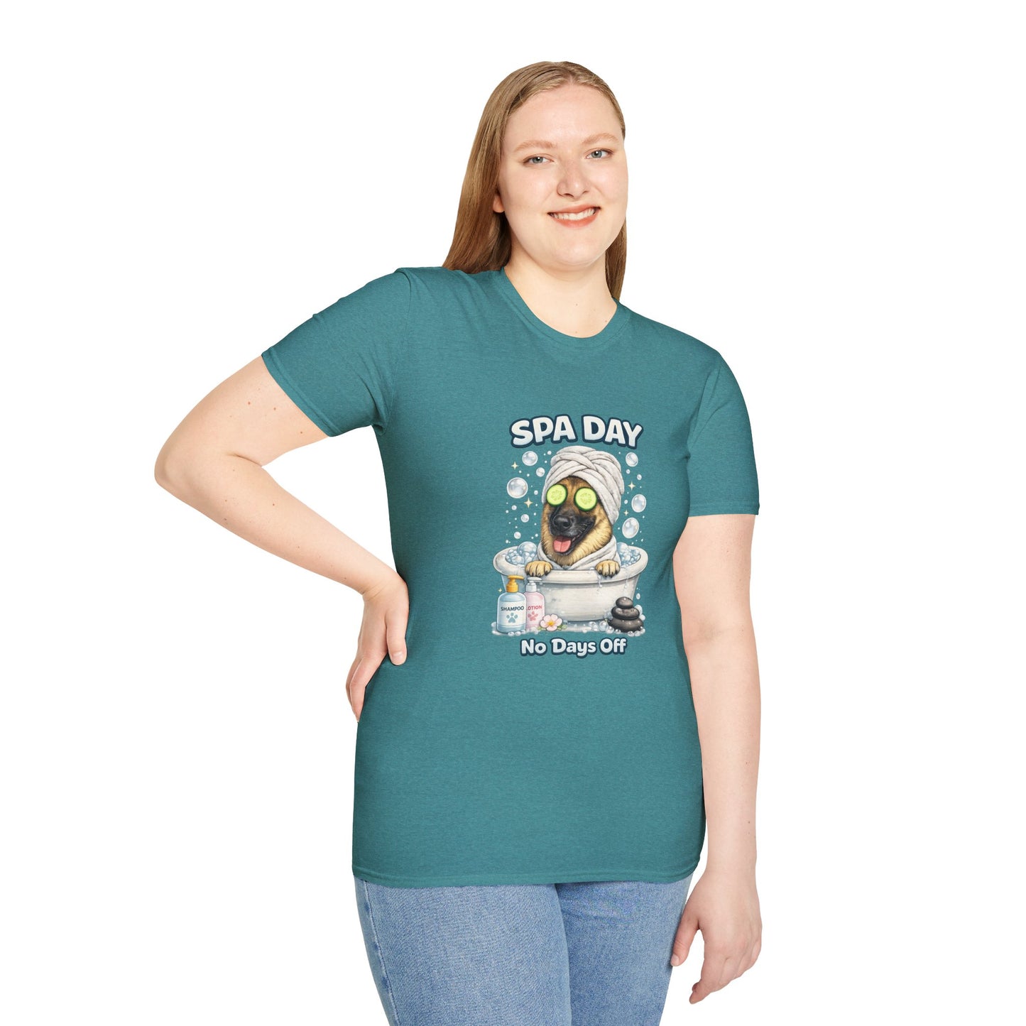 Spa Day No Days Off – Personalized Dog Spa T-Shirt – Paw Spa Days Remembered