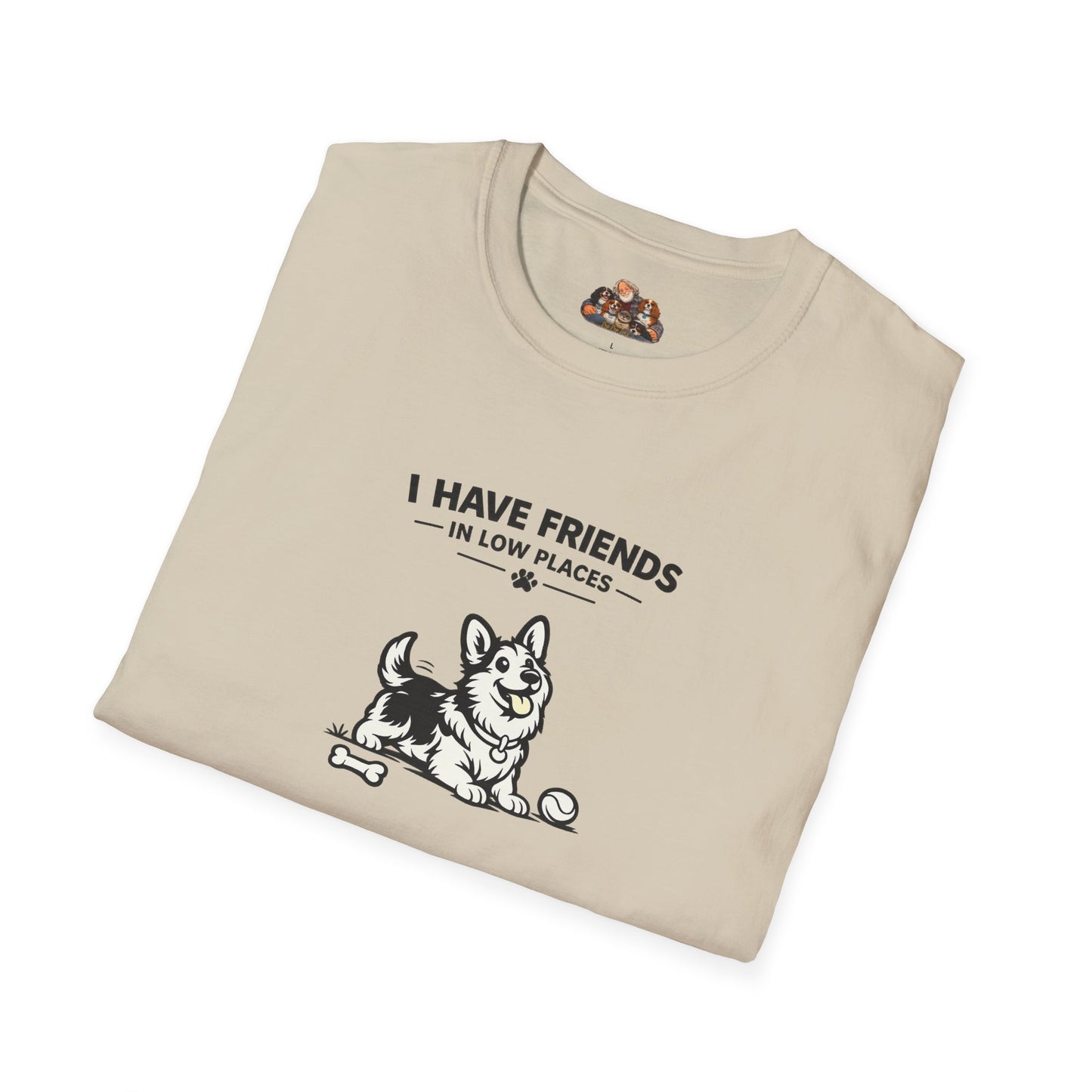 I Have Friends In Low Places  —  Black And White Minimalist Family Collection For Adult Dog Lovers