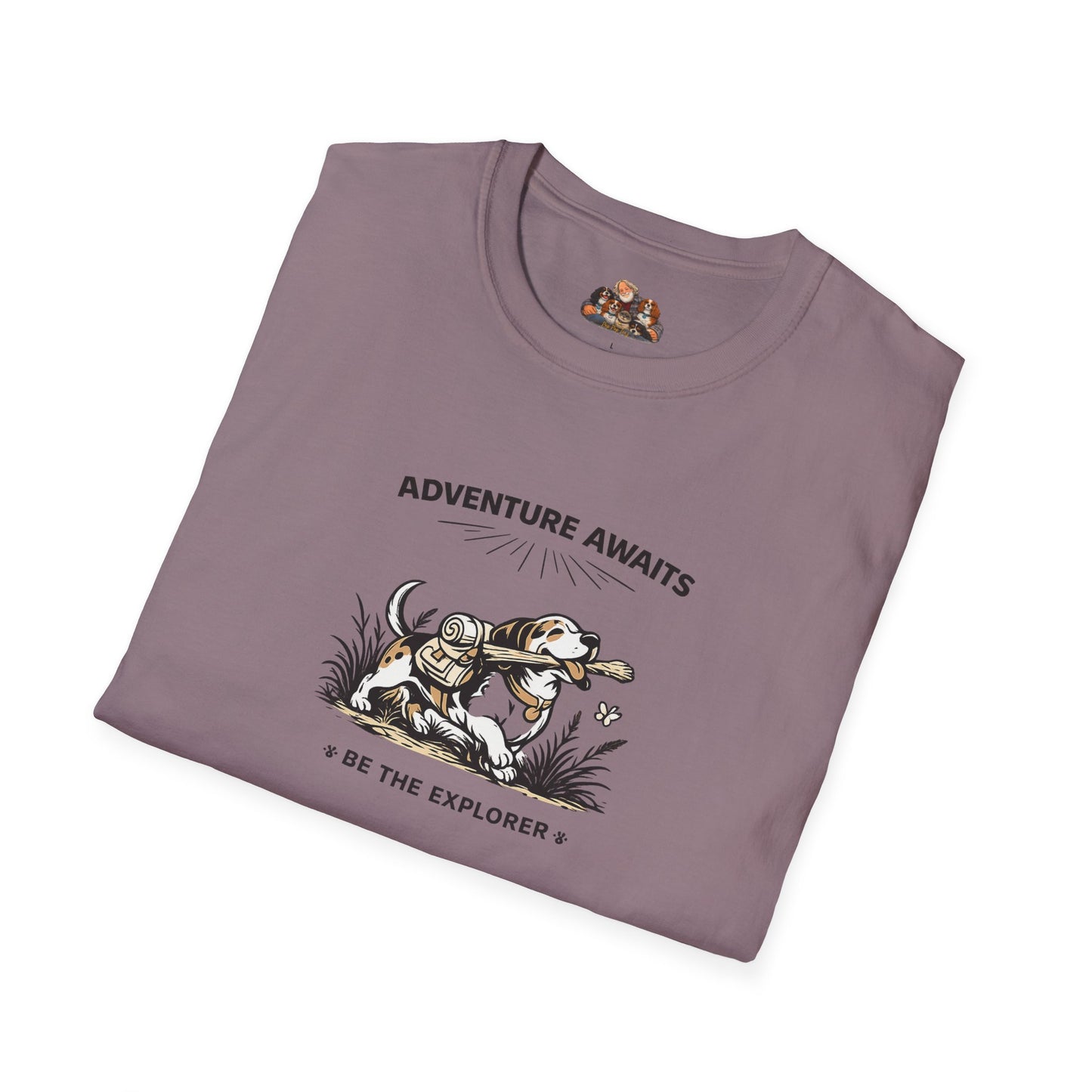 Adventure Awaits Be The Explorer  —  Black And White Minimalist Family Collection For Adult Dog Lovers