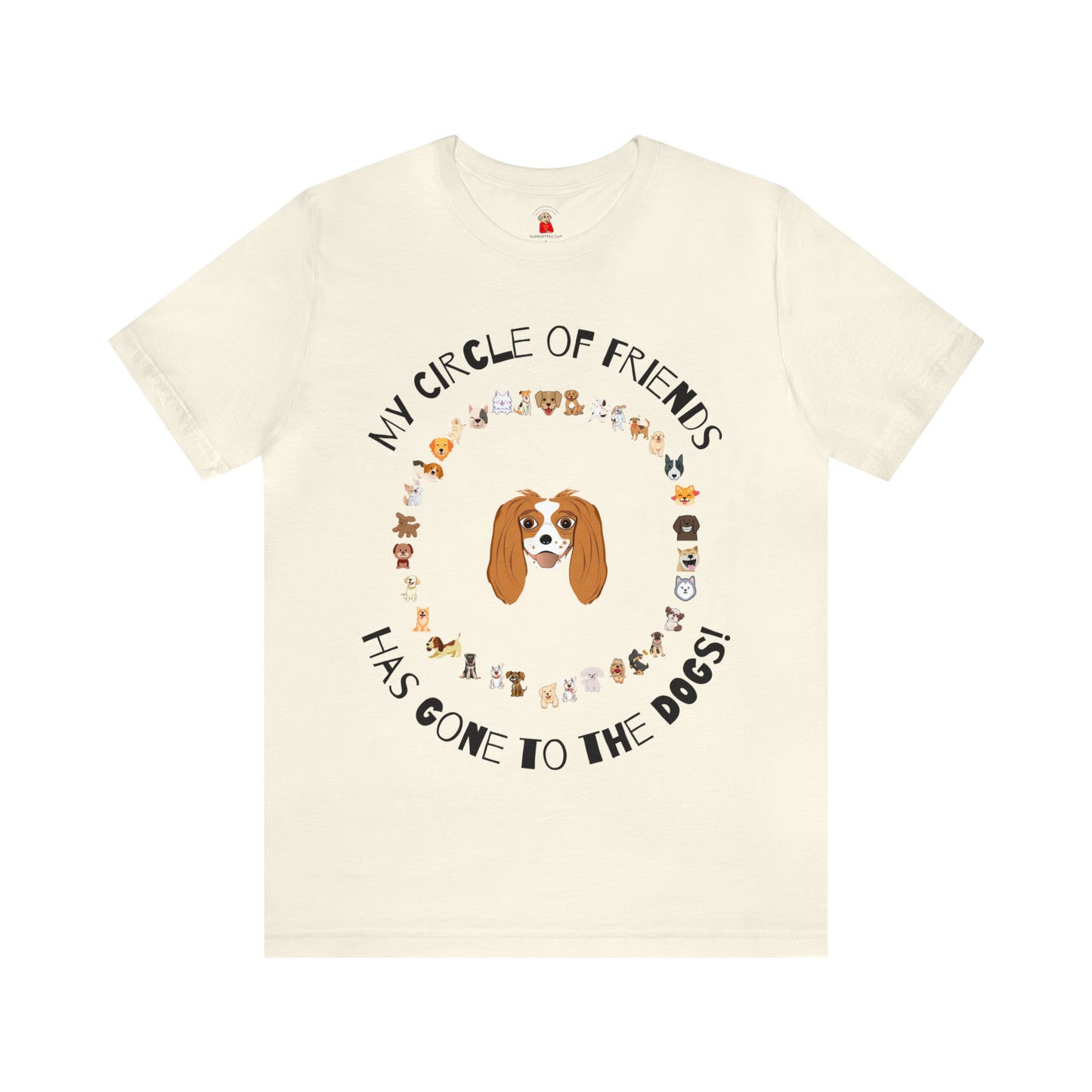 PopPop Original Design Barney’s Circle Of Friends Has Gone To The DOGS! Unisex Jersey Short Sleeve Tee