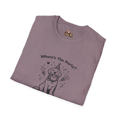 Where's The Party?  —  Black And White Minimalist Family Collection For Adult Dog Lovers