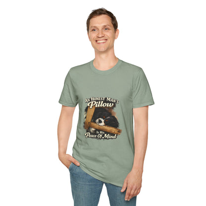 An Honest Man's Pillow Is His Peace Of Mind  —  Dog Lover T-Shirt