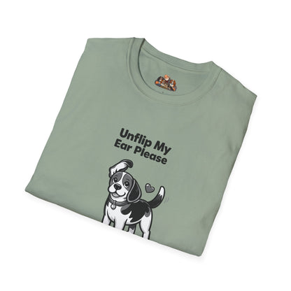 Unflip My Ear Please  —  Black And White Minimalist Family Collection For Adult Dog Lovers