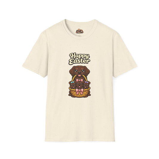 Chocolate Labrador Family "Happy Easter"