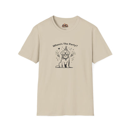 Where's The Party?  —  Black And White Minimalist Family Collection For Adult Dog Lovers