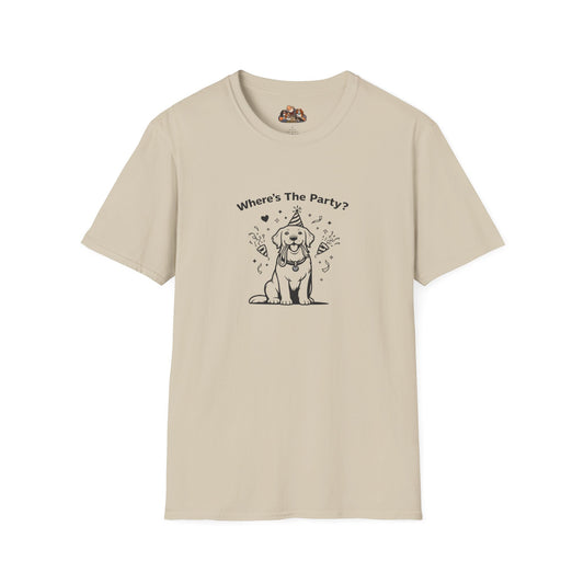 Where's The Party?  —  Dog Lover T-Shirt