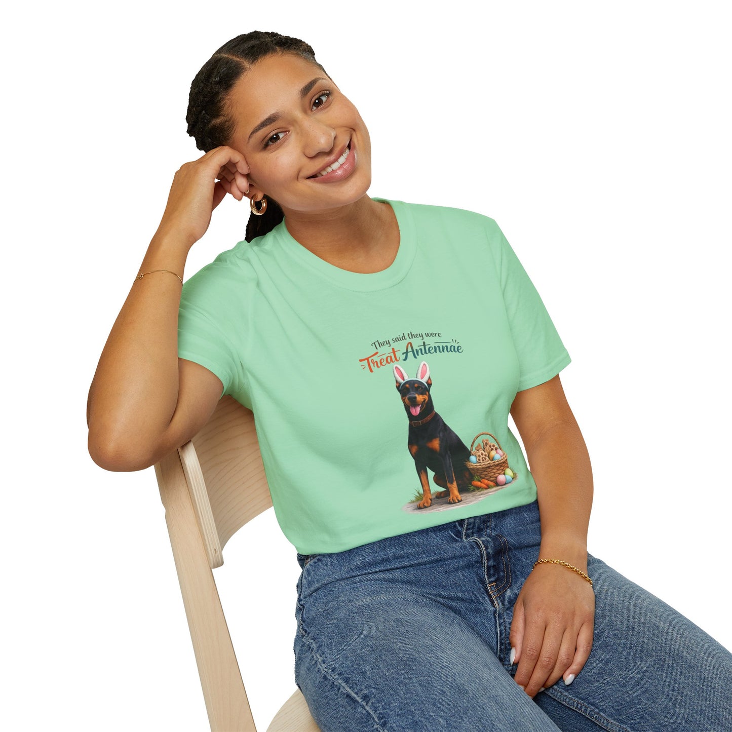 Doberman Treat Antenna™ – Easter Dog Lover Tee