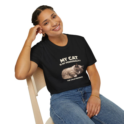 My Cat Is My Personality – "The Gentle Presence" – Personalized Custom Cat Shirt