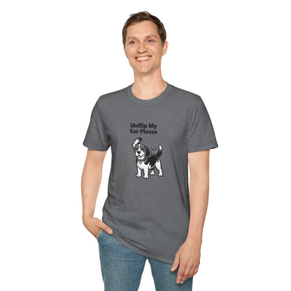 Unflip My Ear Please  —  Black And White Minimalist Family Collection For Adult Dog Lovers