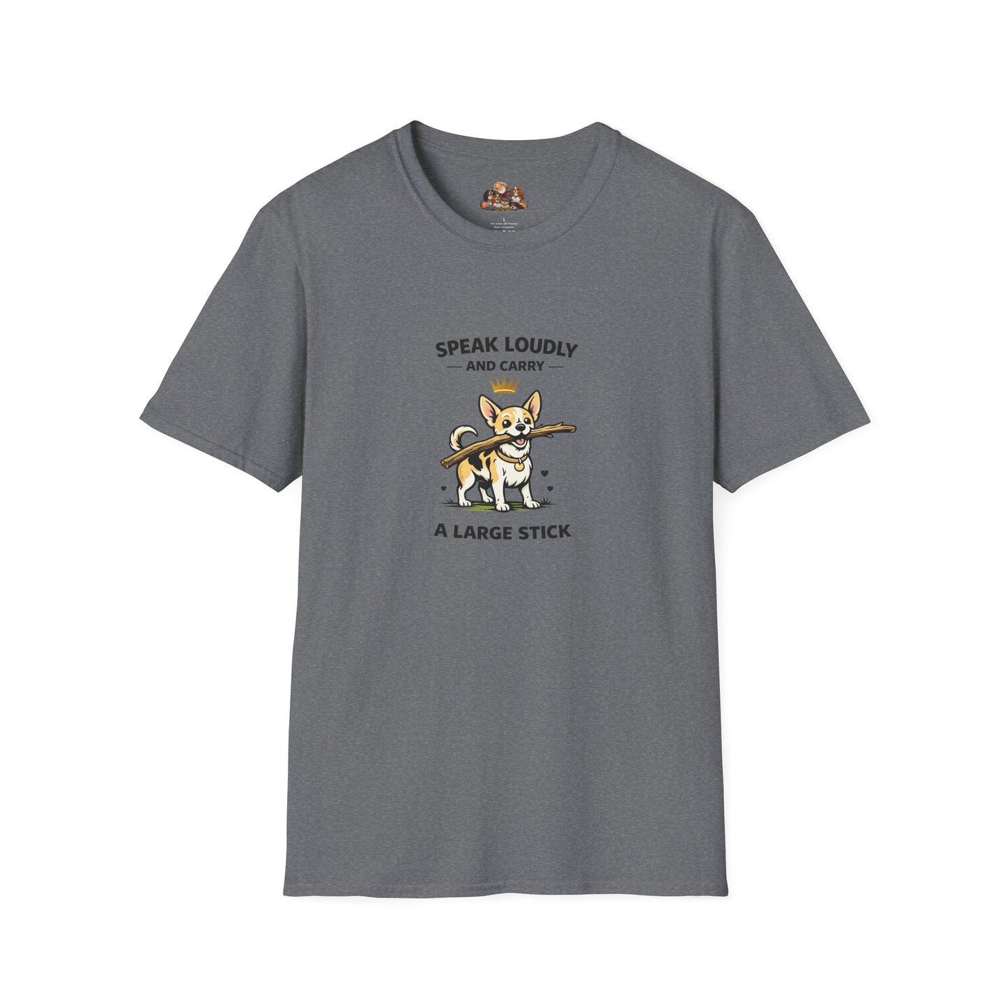 Speak Loudly And Carry A Large Stick  —  Soft-Color Minimalist Family Collection For Adult Dog Lovers