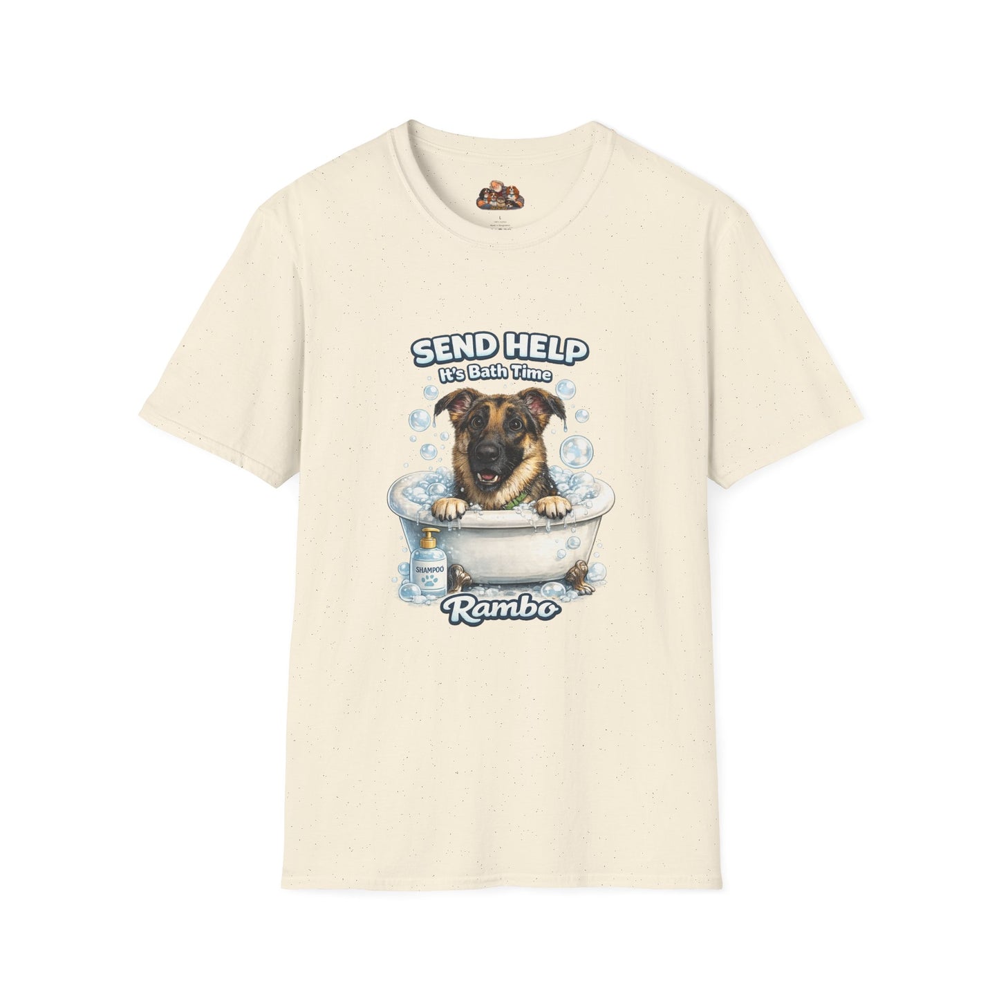 Send Help It's Bath Time – Personalized Dog Spa T-Shirt – Paw Spa Days Remembered