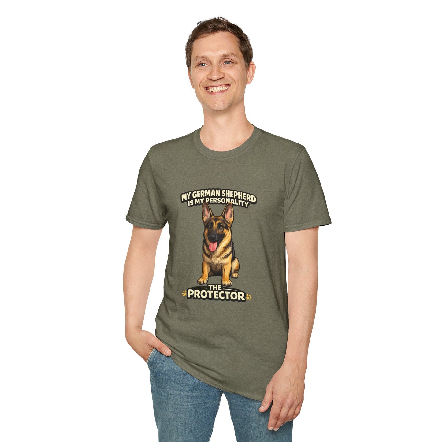 My German Shepherd Is My Personality -- The Protector -- Personalized Dog Breed Tee