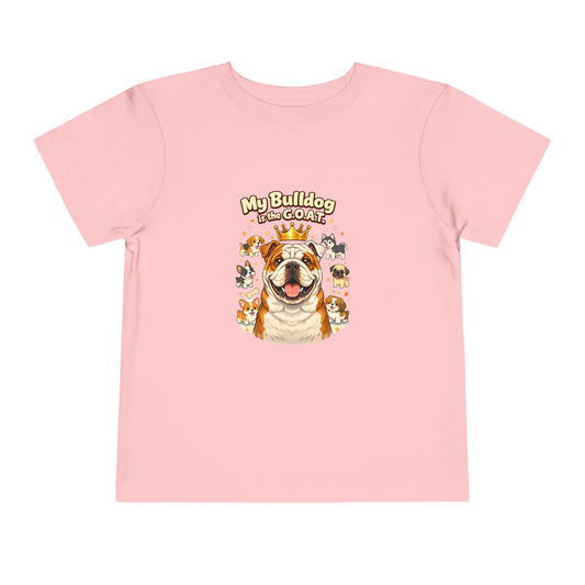 Let your toddler show their pride -- "My Bulldog is the G.O.A.T." – Toddler T-Shirt