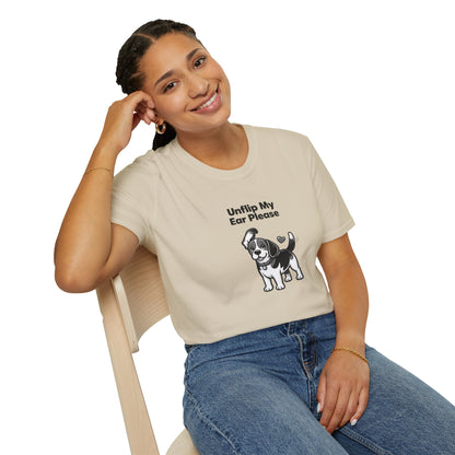 Unflip My Ear Please  —  Black And White Minimalist Family Collection For Adult Dog Lovers