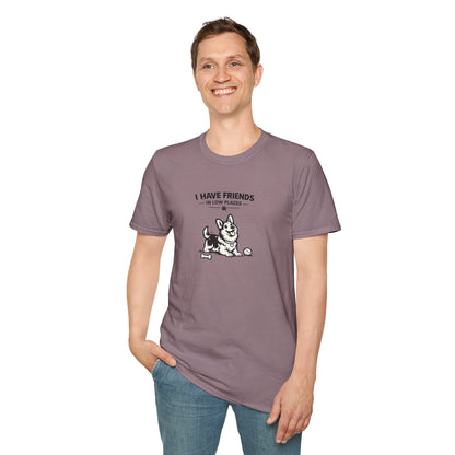 I Have Friends In Low Places  —  Black And White Minimalist Family Collection For Adult Dog Lovers