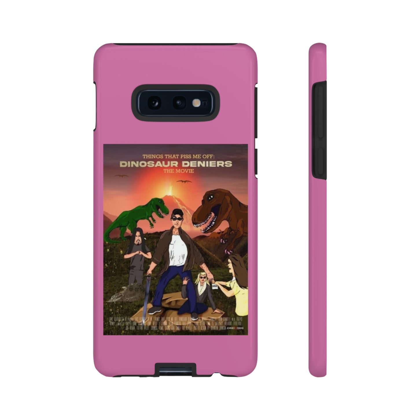 Dinosaur Deniers: The Movie Tough Phone Case (light pink)