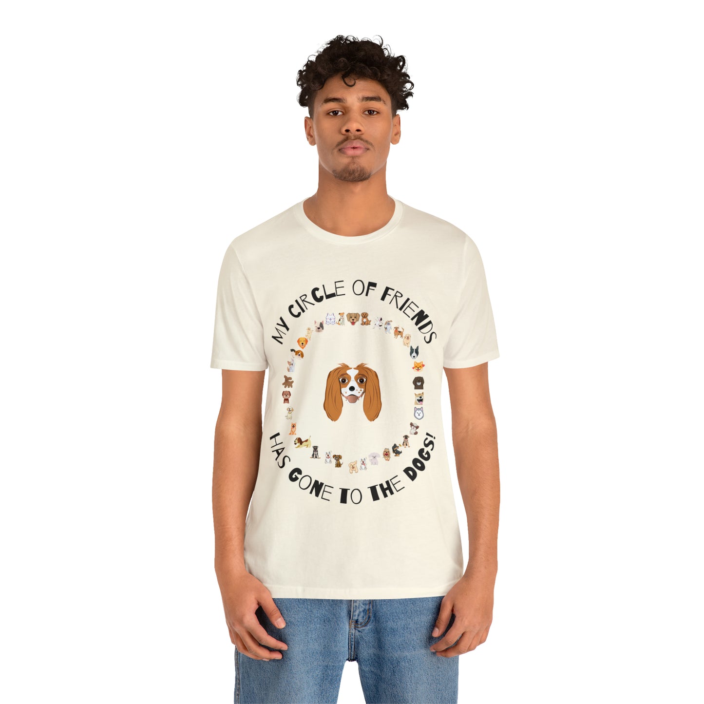 PopPop Original Design Barney’s Circle Of Friends Has Gone To The DOGS! Unisex Jersey Short Sleeve Tee