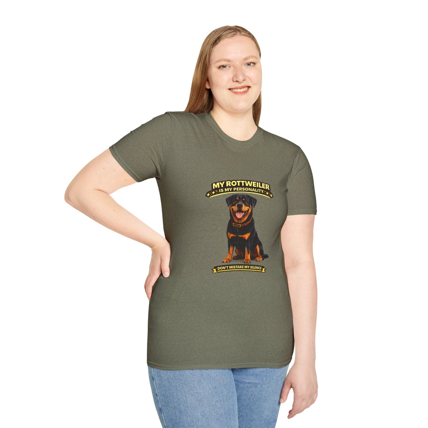 My Rottweiler Is My Personality – Don't Mistake My Silence – Personalized Dog Breed Tee