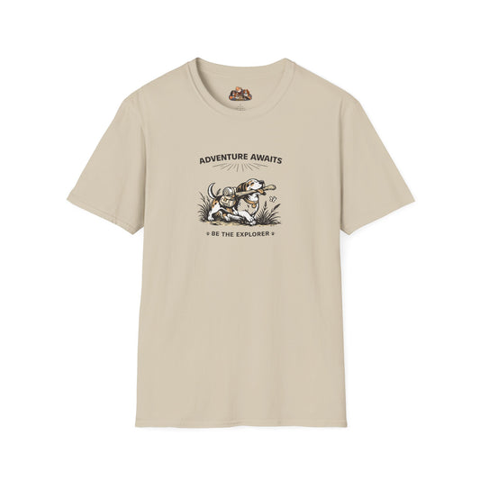 Adventure Awaits Be The Explorer  —  Black And White Minimalist Family Collection For Adult Dog Lovers