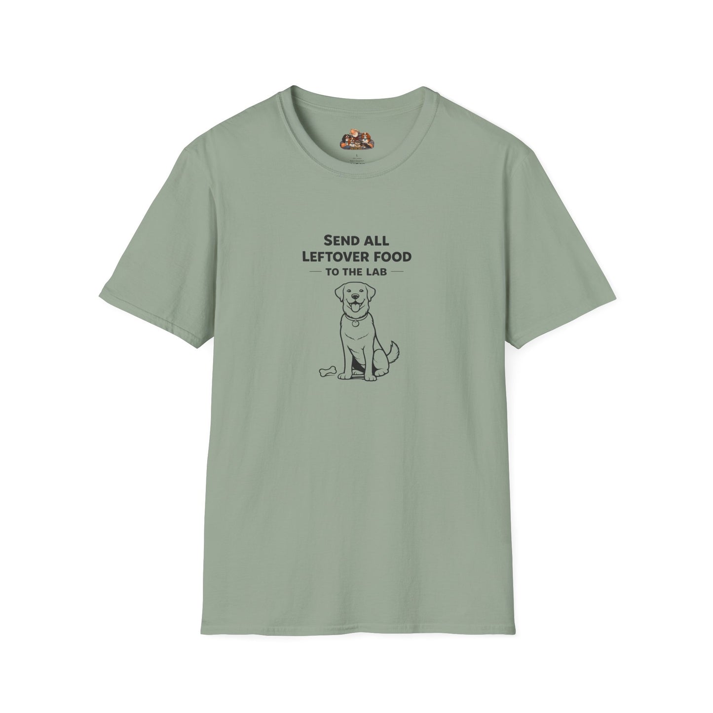 Send All Leftover Food to the Lab —  Black And White Minimalist Family Collection For Adult Dog Lovers