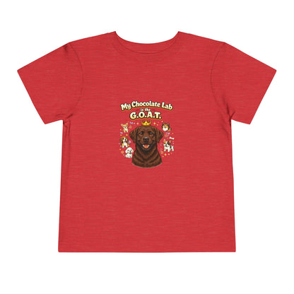 Let your toddler show their pride -- "My Choclolate Lab is the G.O.A.T." – Toddler T-Shirt