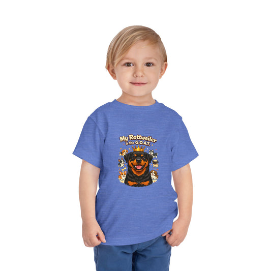 Let your toddler show their pride -- "My Rottweiler is the G.O.A.T." – Toddler T-Shirt