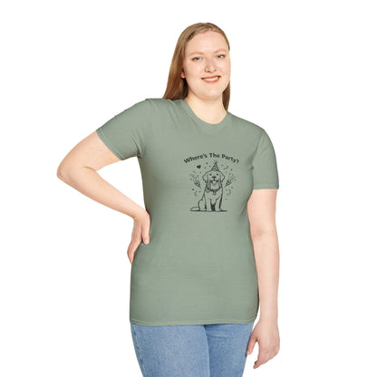 Where's The Party?  —  Black And White Minimalist Family Collection For Adult Dog Lovers