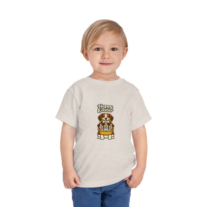 Beagle Family Happy Easter -- Toddler Dog Lover Tee