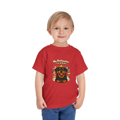 Let your toddler show their pride -- "My Rottweiler is the G.O.A.T." – Toddler T-Shirt