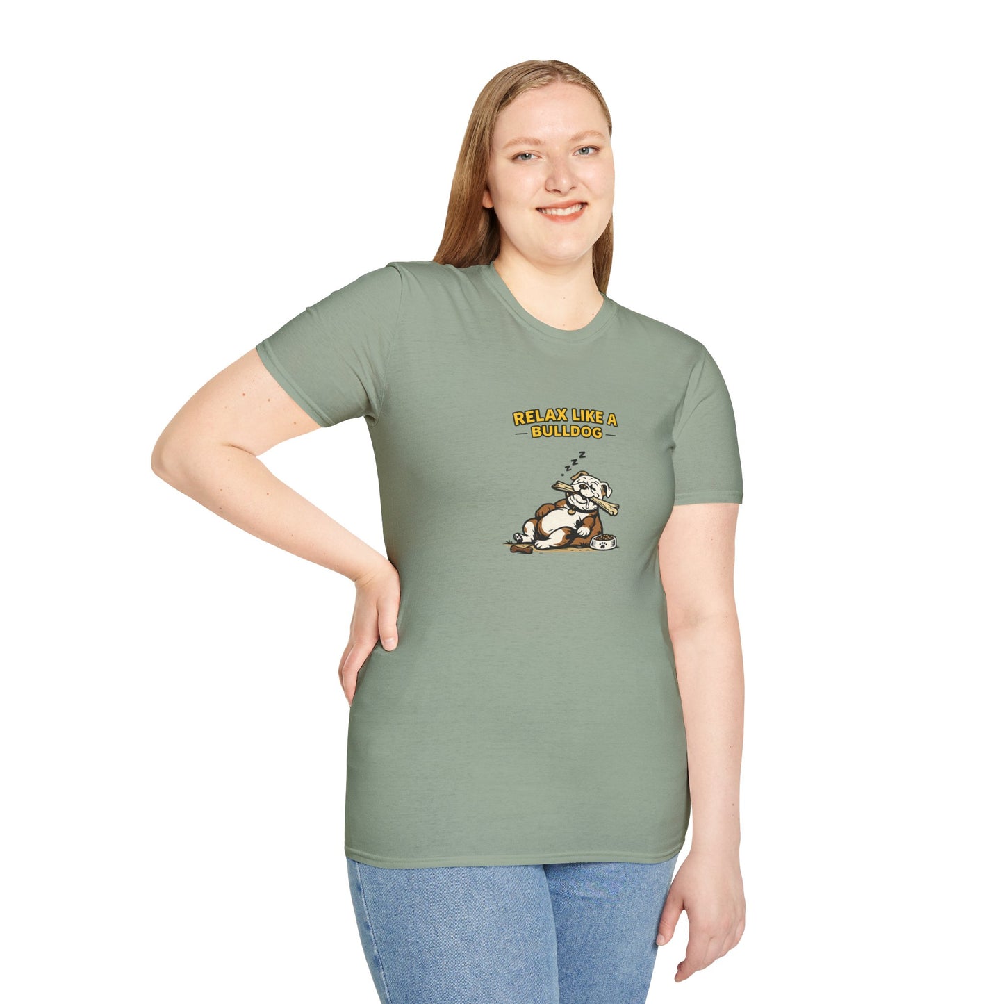 Relax Like A Bulldog  —  Soft-Color Minimalist Family Collection For Adult Dog Lovers